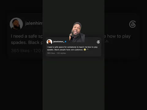 Black people hate teaching spades. πβ οΈ