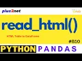 read - html Reading html table from URL or file to create DataFrame