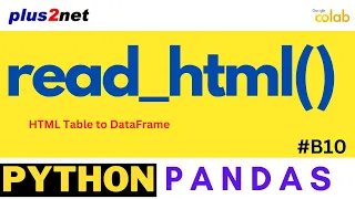 read - html Reading html table from URL or file to create DataFrame