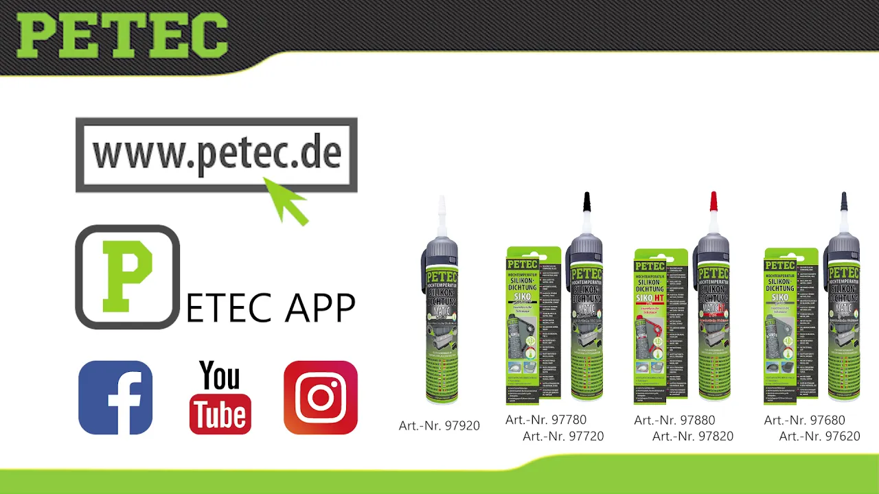 PETEC Hochtemperatur-Silikondichtungen, Motordichtmassen