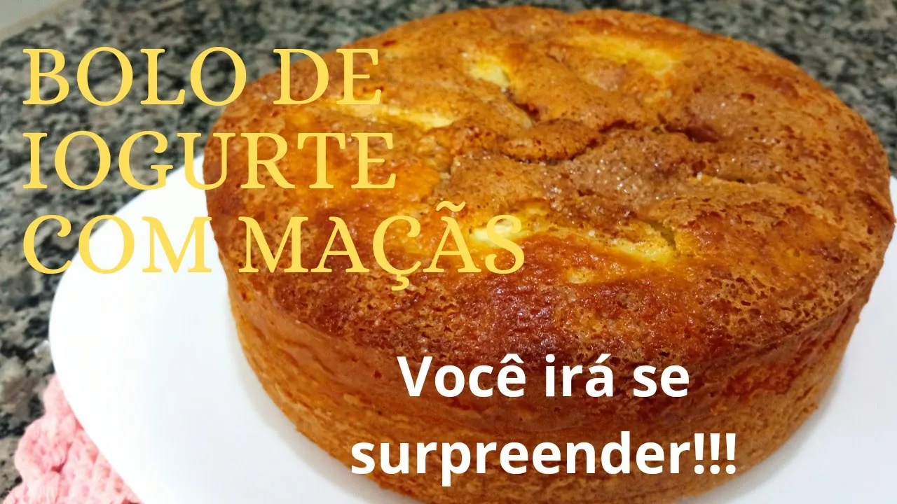 BOLO SIMPLES DE IOGURTE BEM FOFINHO COM UMA CASQUINHA DE CANELA QUE FAZ A  DIFERENÇA.