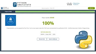 Cisco Python Essentials Final Test Answers Correct Answers PE Final Test Answers PCAP Ans