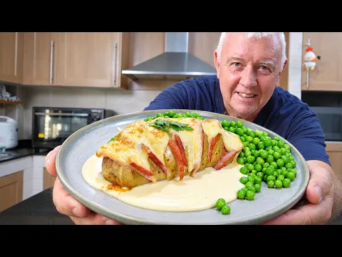Ham & Cheese Hasselback Potatoes