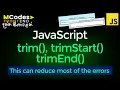 JavaScript trim trimStart trimEnd Form Text Field with Success Error Example In Sinhala