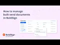 How to Manage Bulk Send Documents in BoldSign