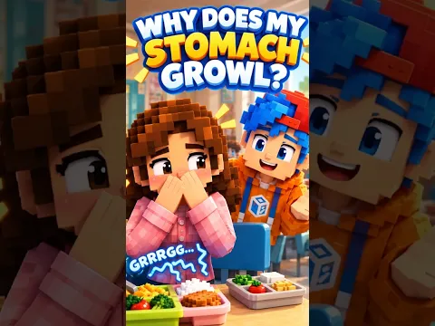 Why Does Your Tummy Make LOUD Noises?!🍕 Secrets of Borborygmi! #shorts