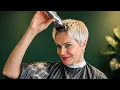 She got a GREY BUZZCUT Bleach blond no more