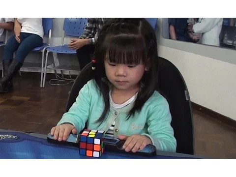 Download MP3 3 years old girl Rubik's Cube Solver :47 seconds