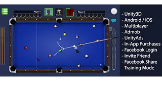 Billiards Multiplayer - 8 Ball Pool Style Unity Codecanyon Scripts and Snippets