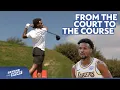 Spending the day on the golf course with Bronny James