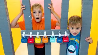 فلاد ونيكي في تحدي غرفة الهروب 