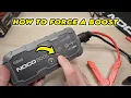 NOCO Boost GB40 How to Manual Override Force a Boost When Battery is Below 2 Volts