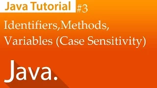 Java Tutorial Identifiers Methods Variables Case sensitivity