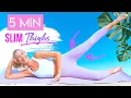 5 MINUTE SLIM THIGHS and SIDE BOOTY No Equipment Pilates workout