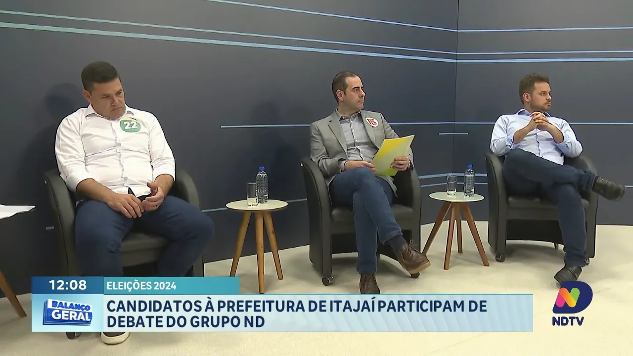Eleições 2024: candidatos à prefeitura de Itajaí participam de debate no Portal do Grupo ND