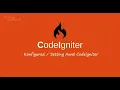 Tutorial Codeigniter - Konfigurasi atau Setting awal Codeigniter