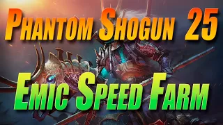 Shogun 25 sub-1min Speed Farm with Emic Raid Shadow Legends