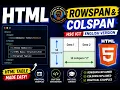 HTML Table Tutorial Rowspan Colspan for HSC ICT English Version