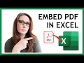 How to a PDF in a Microsoft Excel Spreadsheet