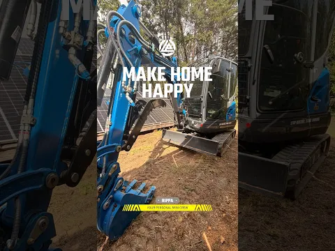 Leveling Ground Under Solar Panels with RIPPA R22 #rippa #miniexcavator #excavator