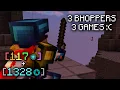 3 hackers 3 games asmr Hypixel Skywars