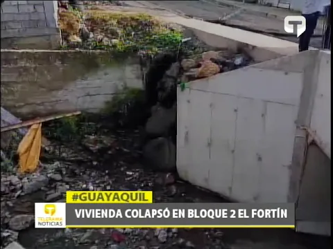 Vivienda colapsó en bloque 3 El Fortín