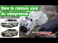 Changing the ac compressor on a chevy Impala and Malibu 2 5l