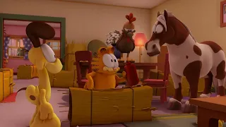 Garfield alimenta os bichos da fazenda, e ninguém quer ir embora! 🐱🐮🐷😋