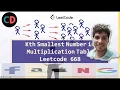 Kth Smallest Number in Multiplication Table Leetcode 668 Live coding session Range Binary Search