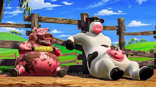 بقرة فاشل ومهمل بيضطر انه يكون قائد المزرعه ملخص فيلم Barnyard 
