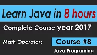 Java Programming Tutorial 8 Math Operators -