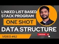 Stack Using Linked List Push Pop Peek Display