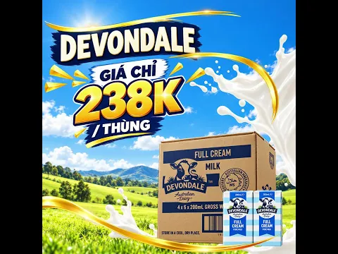 🇦🇺🔥 DEVONDALE ÚC GIẢM GIÁ CỰC SỐC – CHỈ 238K/THÙNG! 🥛💥