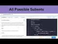 All Possible Subsets Python Coding Challenge CCBP NxtWave
