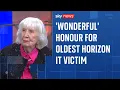 Oldest victim of Post Office scandal is honoured