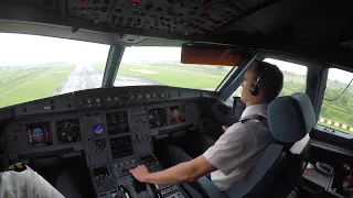 Cockpit view landing in Ranchi India