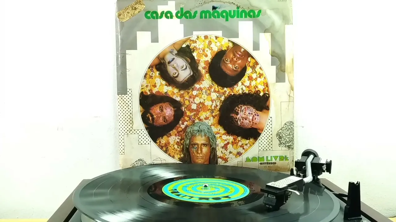 CASA DAS MÁQUINAS (Vinil 1974)- Disco torto funcionando na vitrola