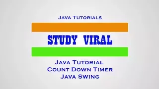 Java GUI - Count Down Timer Java Swing Using Netbeans