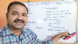 Built-in Exceptions in Python Programming Predefined Exceptions