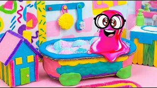 DIY Mini-Badezimmer für Puppen | Kleine Badewannen und Deko