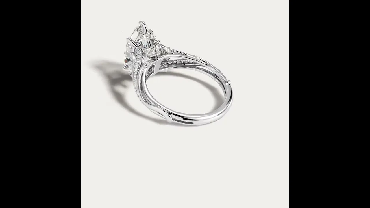 Calista丨Marquise Cut Lab-Diamond Ribbon Crossover Engagement Ring