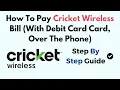 How To Pay Cricket Wireless Bill With Debit Card Card Over The Phone
