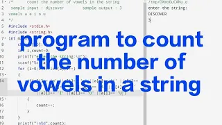 Program to count the number of vowels in a string placement preparation series c tutorials