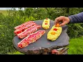 Download Lagu The ULTIMATE Beef Short Ribs Feast in Nature | Primitive ASMR Cooking