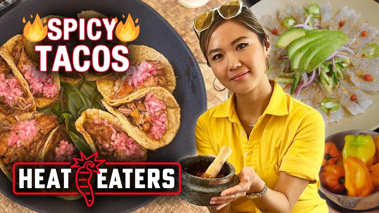 SPICY Mexican Food Tour! Backyard Tacos + LUXE Seafood   Heat Eaters