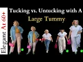 Tucking vs Untucking with a Large Tummy Apple Shape Outfit Guide - Plus-size Women Over 50