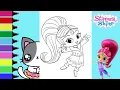 Coloring Shimmer and Shine Winter Outfits Coloring Book Pages Sprinkled Donuts JR