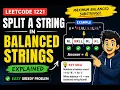 Split a String in Balanced Strings Easy Greedy Problem