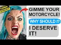 Karen Daughter Demands My Motorcycle Family Drama Erupts