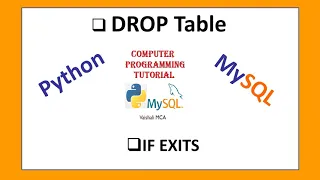 DROP TABLE in MySQL and IF EXISTS Python - MySQL Connection